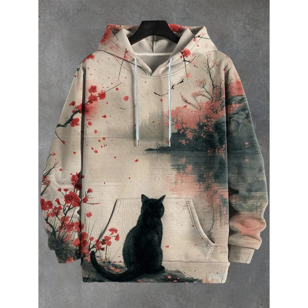 New Japanese Style Sushi Cat 3d Print Hoodie Women Fashion Harajuku Oversized Hoodie Sweatshirt Clothes Animal Tracksuit