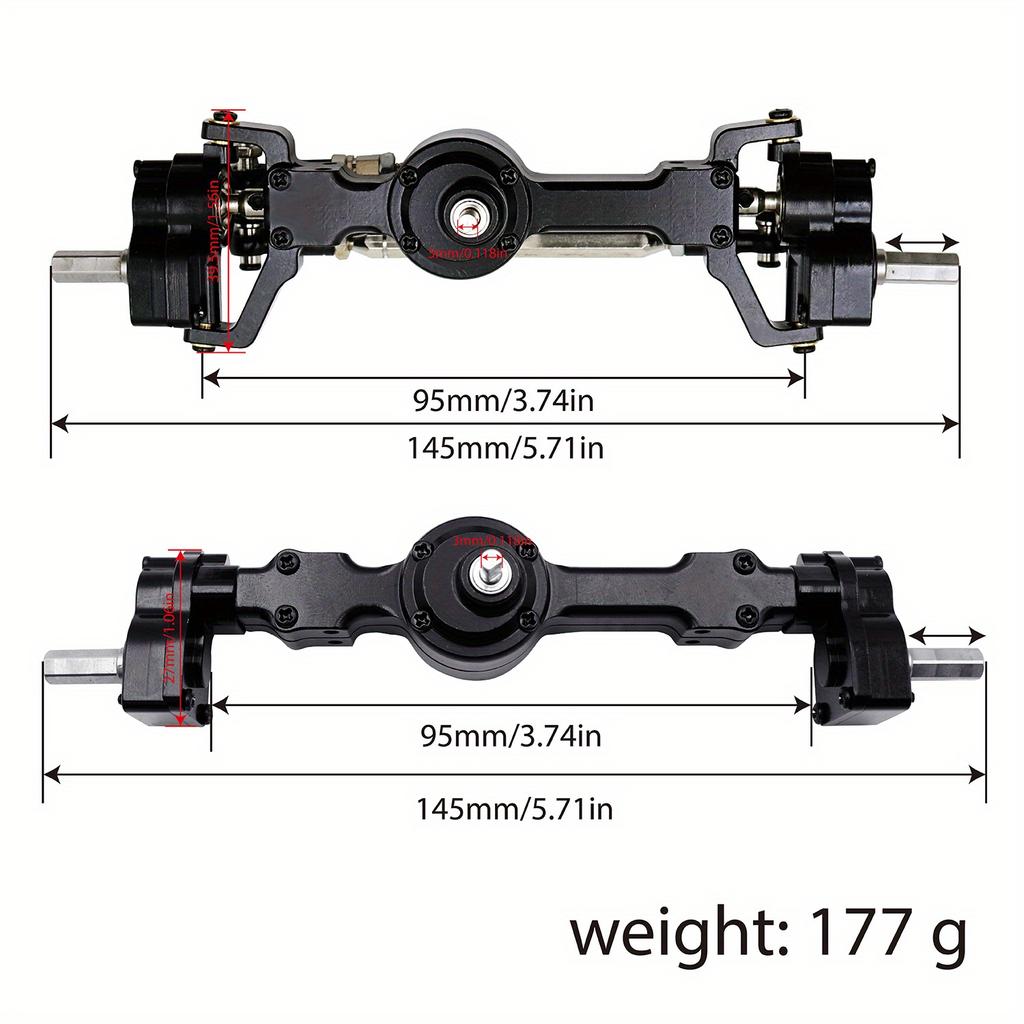 MN 99S Aluminum Alloy CNC Full Metal Front Rear Portal Axle Set For 1/12 MN MN99S MN98 D90 D91 D99 D99S MN90 RC Car Upgrade Part