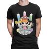 The P-Powerpuffs Girls  T-Shirts for Men  Vintage 100% Cotton Tee Shirt O Neck Short Sleeve T Shirt Birthday Gift Clothes