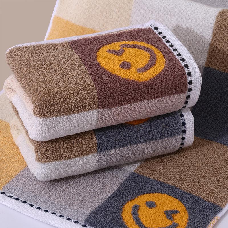 Cotton Towel Yarn-dyed Jacquard Cartoon Bear Thickened Soft Absorbent Adult Facial Wash Household Facial Towel Gift
