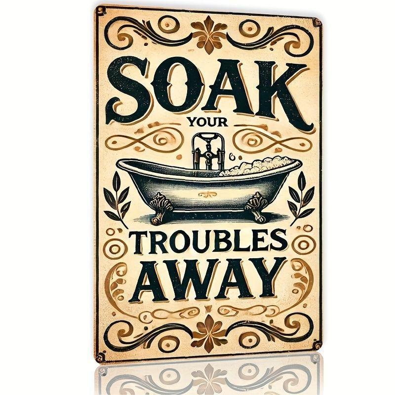 Vintage Metal Sign Funny Animal Bathroom Wall Decor Home Art Tin Plate
