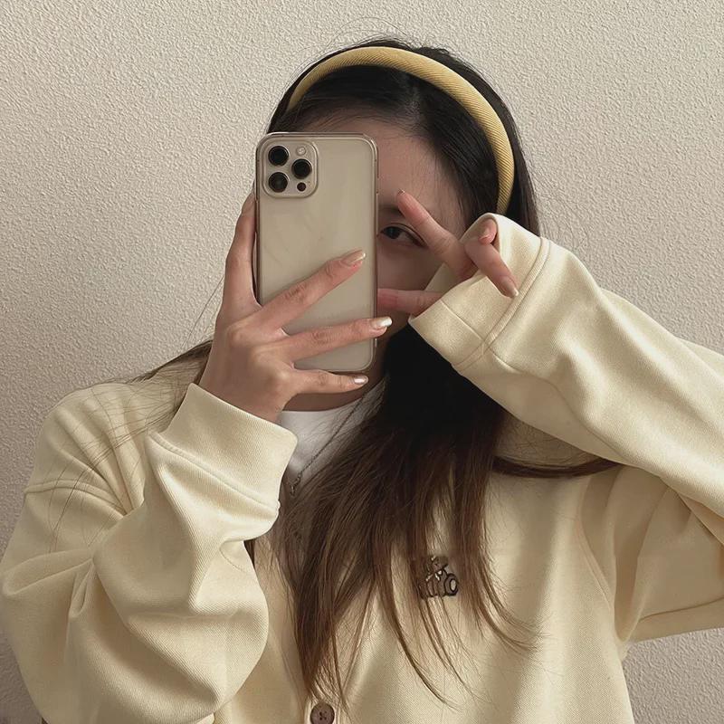 2022 Retro Fabric Sponge Headband: Colorful Japanese & Korean Style for Autumn/Winter