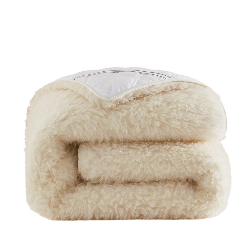Wool Mattress Pad: Thick Lambswool Blanket for Winter Bedding