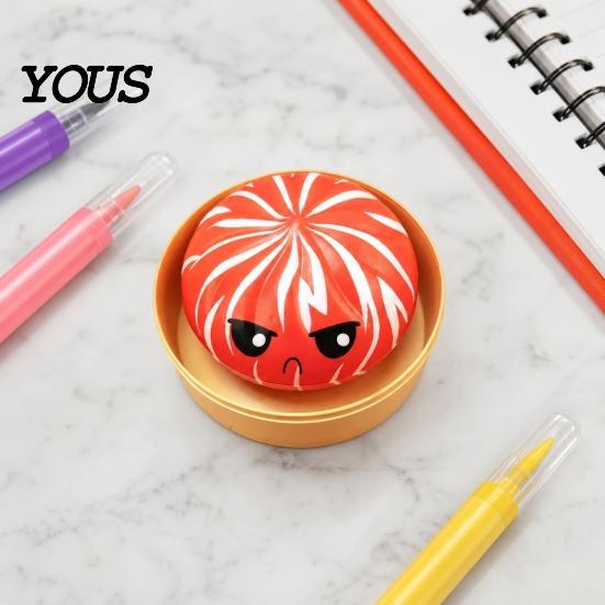 Dumpling Squeeze Toy Cartoon Expression Toy, Anxiety Relief Dough Stress Ball Fidget Stretchy Steamed Bun Sensory for Kids Adults Reliever