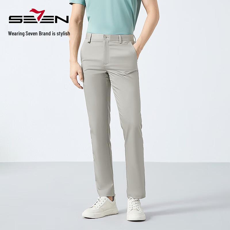 Septwolves Men's Bamboo Fiber Blend Business Casual Straight Pants