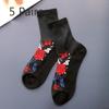 5 Pairs of Women's Summer Thin Fashion New Flower Tube Crystal Stockings