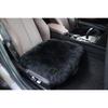 Winter Warmth: Universal Sheepskin Seat Cushion Cover - Natural Wool, For Cars, Trucks, SUVs & Vans - Cozy & Stylish Driving Companion Front Black