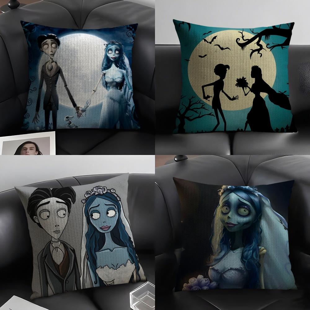 Movie Cartoon CCCorpse BrideSB Pillow Case Pattern Printed Pillowcase for Living Room Sofa Cushion Cover Bedroom Decor