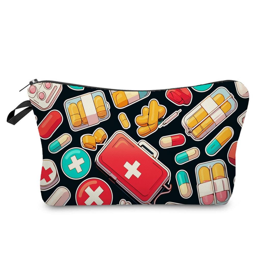 Women Medical Series Print Cosmetic Bag Toiletries Organize Travel Storage Case 6409