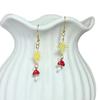 Bohemian Gold Sun and Mushroom Earrings