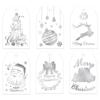 60pcs with Strings Paper Cards Labels Hot Stamping Process Paper Hanging Tags  Christmas Decoration