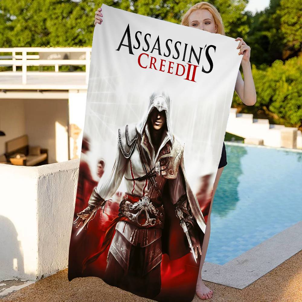 Gioco A-Assassins C-Creeds Coperta in Microfibra Asciugatura Rapida Teli da Spiaggia Stampa Oversize Super Assorbente Coperta Telo da Piscina