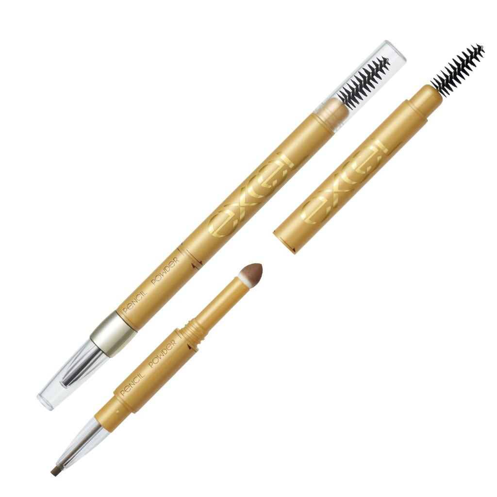 Excel Powder Pencil Eyebrow EXPD13 Eyebrow Eyebrow Eyebrow Powder & (Ash Gray) Pencil, Brush,
