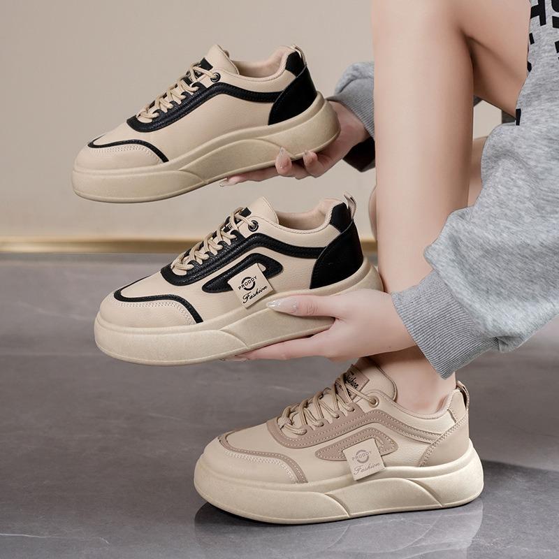 Spring New Little White Shoes Women's Shoes Versatile Sports Thick Baseplate Shoes Spring and Autumn