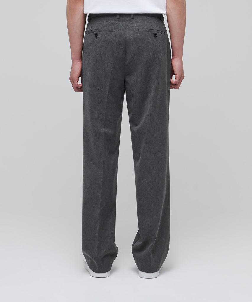 MUSINSA STANDARD Lightweight Wide Hidden Banding Slacks [Medium Gray]