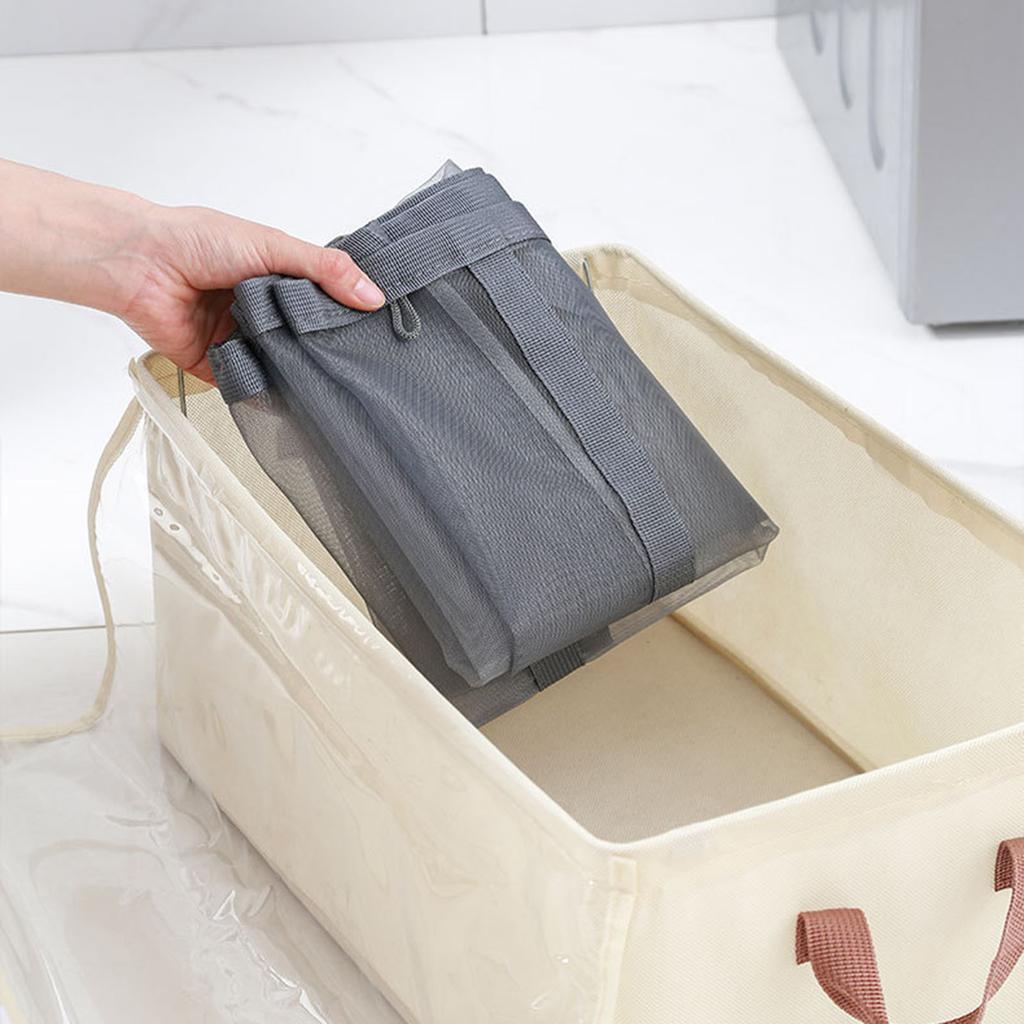 Multi Purpose Foldable Laundry Bag Tear Resistant Nylon for Daily Storage Basket with Reinforced Carry Handle