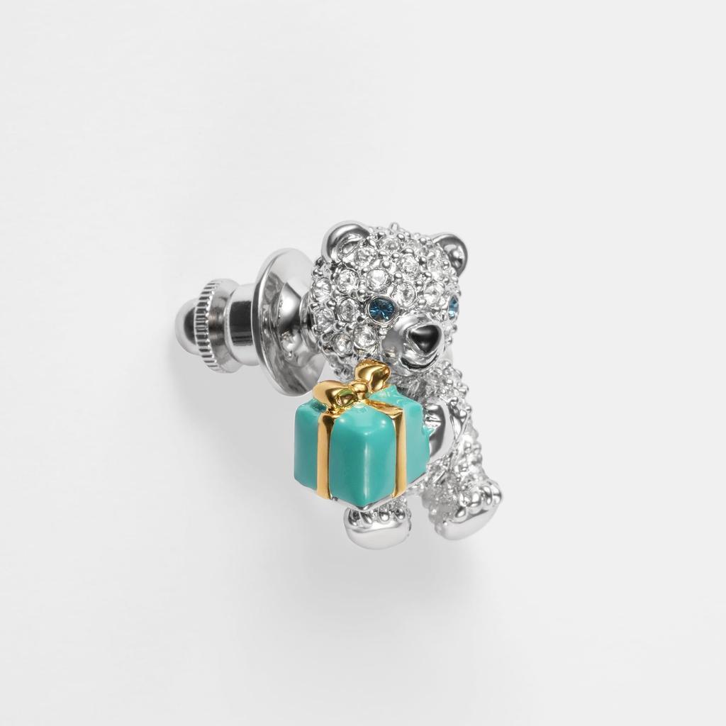 Bear & Gift Box Brooch VBMV4794 B2 [Vendome Boutique]