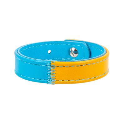 WAUDOG Family Bracelet with "Colors of Freedom" Pattern, Premium Leather (width 15 Mm, Length 21-23 Cm)