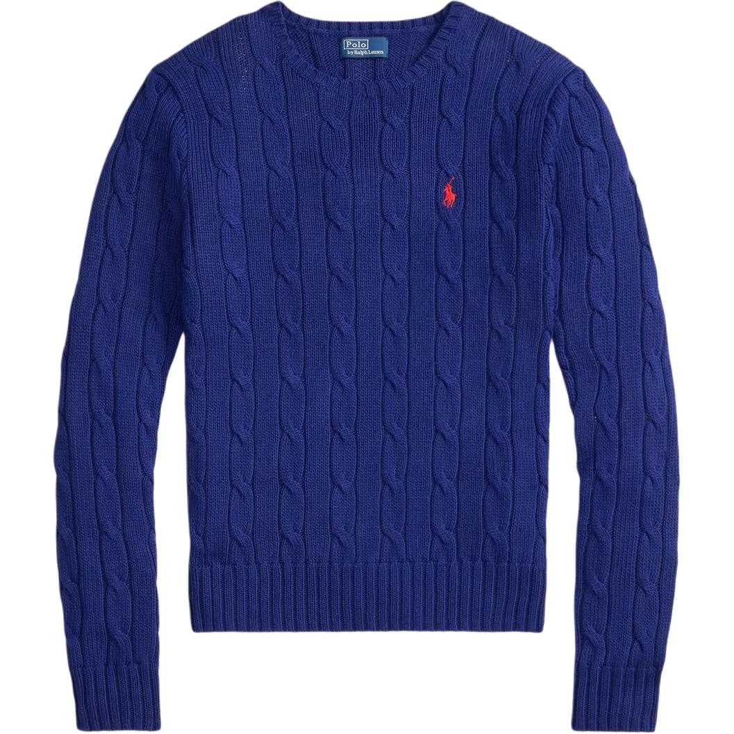 

Polo Ralph Lauren Круглый вырез Вышитый логотип-лошадка Длинный рукав Вязаный топ Женские топы 211971869-022 S