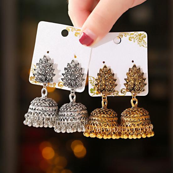Indian Bohemian Tassel Drop Earrings for Women Ethnic Afghan Vintage Bell Earrings Retro Tribal Gypsy Jewelry