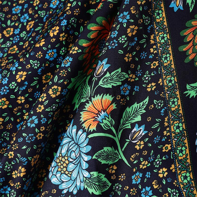 ZANZEA Bohemsk trykk Ferie Hverdagslig Langermet Strand Lang Cardigan Cover-up