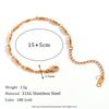 Tarnish Free Waterproof Handmade Long Beads Chain Necklaces Bracelets Anklets Waist Chain Stainless Steel Jewelry For Women