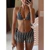 Nuovo Bikini Costume da Bagno Stile Europeo e Americano Donna Costume a Pezzi Separati Pantaloncini a Vita Alta Decorazione con Paillettes Stella Marina Vacanza Spiaggia Nuoto