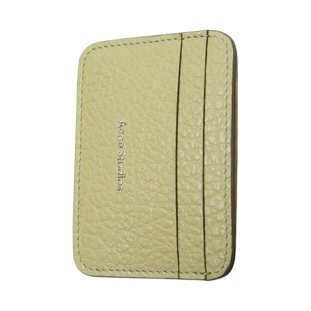 Acne Studios Embossed Logo Leather Card Holder Women Accessories Light-Green CG0284-DVB
