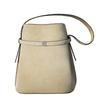 New Large Capacity Single Shoulder Leather Bucket Bag, Light Luxury, High-end, Simple and Niche, Summer Wide Shoulder Strap Crossbody Bag