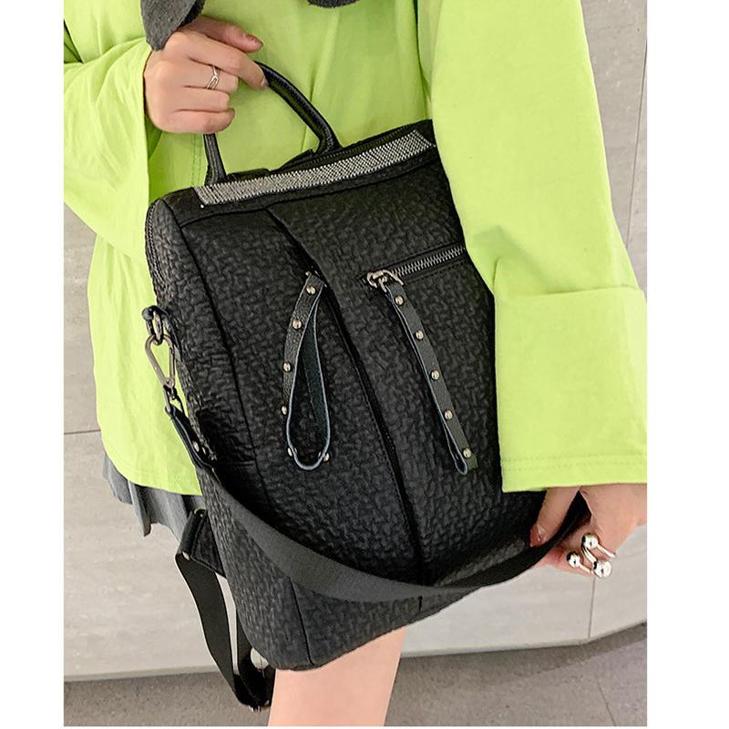 Women's New Fashion Korean Style Large Capacity Anti-theft Female Travel Backpack All-match Leather Leisure Bag