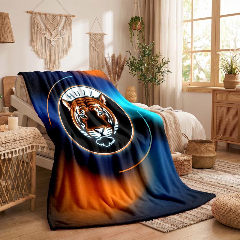 Hull City Football Print Flannel Blanket Soft Warm Sofa Bed Throw Blanket For Home Office Bedroom