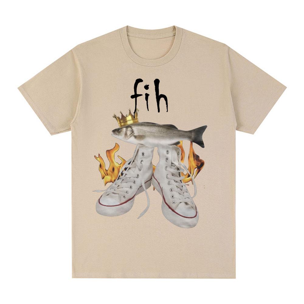 

Funny Meme Fish T Shirts Women Fashion Vintage T-shirt Casual Short Sleeve T-shirts Harajuku Streetwear 4XL