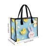  Cute Easter Bunny Chick Print Tote Bag Fashion Casual Daily Portable Large Capacity Shopping Handbag