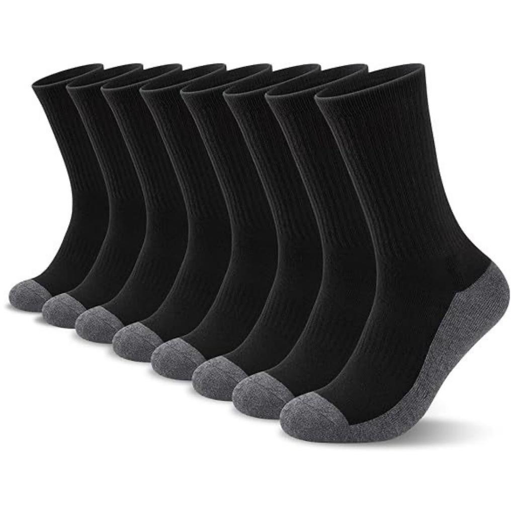 5 Paar hohe Arbeitssocken für Herren, feuchtigkeitsableitende Sportsocken