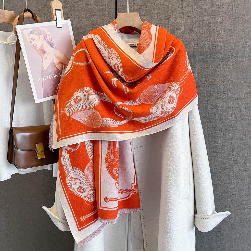 Women Cashmere Scarf Autumn Winter Thick Warm Scarf Luxury Quality Shawl Wrap Fashion Warmth Versatile Blanket Bufanda Echarpe