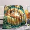 Cats with Swim Rings  Print Flannel Blanket, High quality Comfortable for All Seasons, Home Decor, Warmth and Comfort