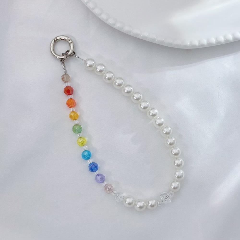 

INS Candy Color Crystal Acrylic Pearl Fashion Anti-Lost Hand Carry Pendant Short