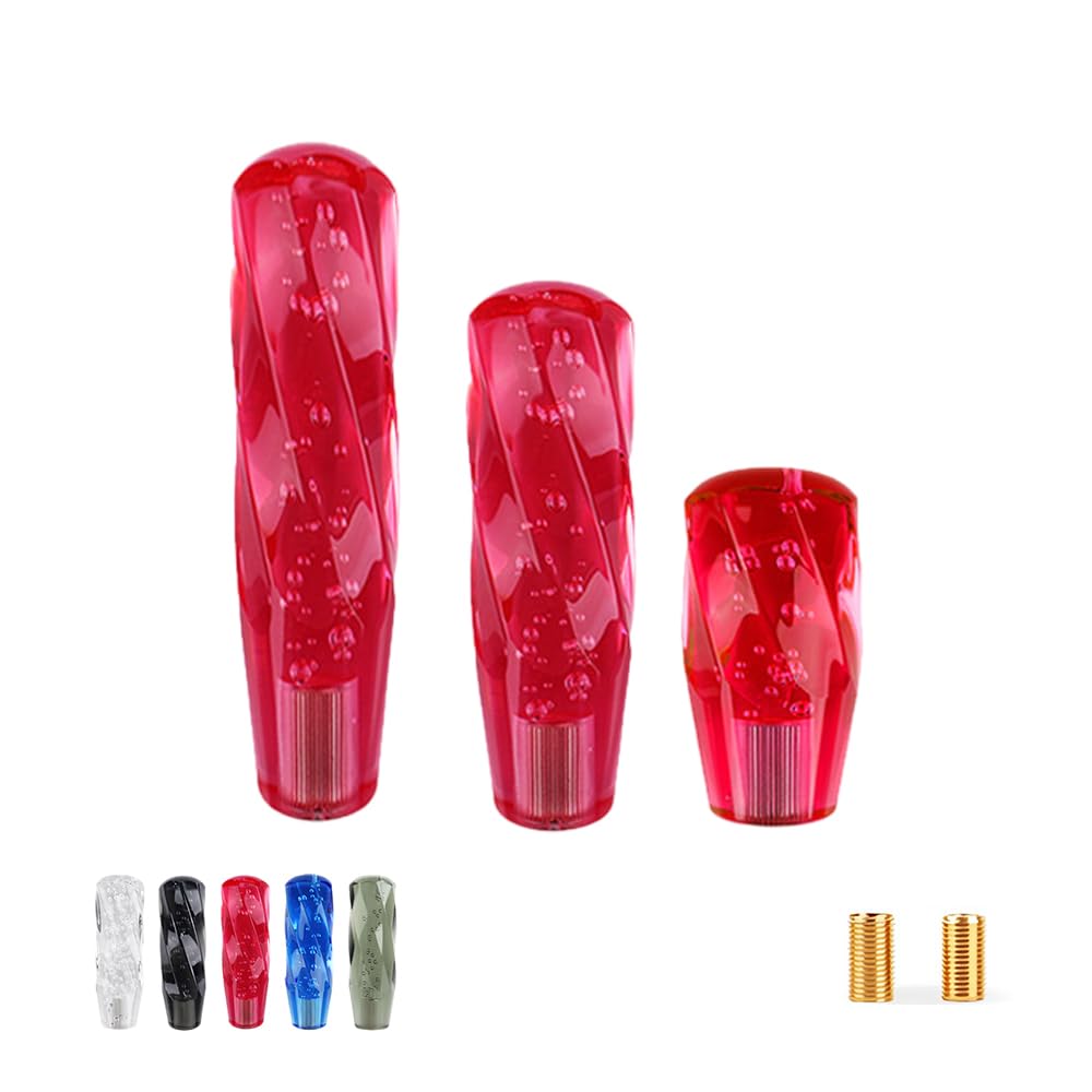 

Crystal Shift Knob 10cm 15cm 20cm Universal Octagon Bubble Twist Glitter Transparent with Custom Adapter (15cm, Red) 15cm красный