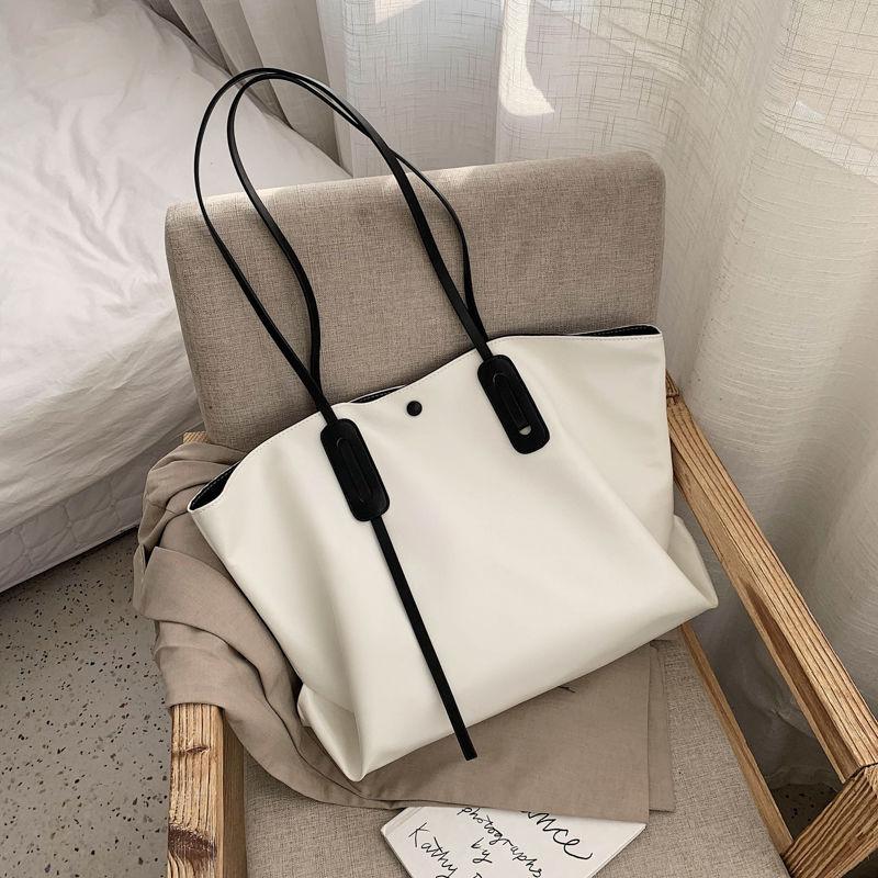 Large Capacity Women's Bag Korean Style Fashion Casual Handbag Shoulder Bag Versatile Simple Parent-Child Tote Bag