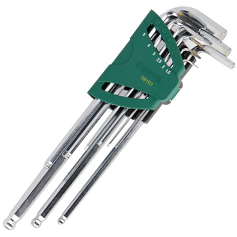 SATA 09101 Extra-Long Ball End Hex Key Set (9-Piece)