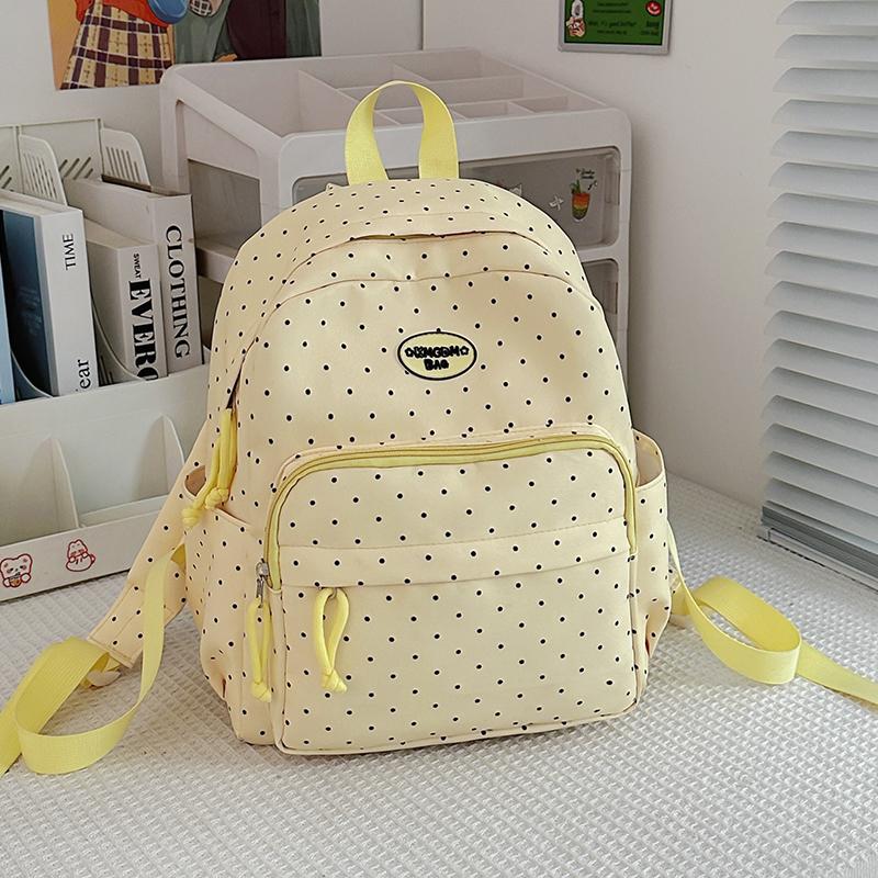 Mochila Estampada de Bolinhas Mochila Escolar Infantil Mochila Pequena Leve