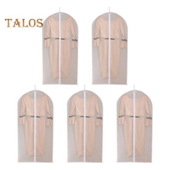 

5 шт. чехлы для одежды, пылезащитные, с защитой от насекомых, прозрачные, полностью закрытые, защитные сумки для хранения одежды и пальто 120cm