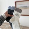 Women's New Fall Color Embroidery Cute Cartoon Dachshund Preppy Boneless Tube Pile Socks