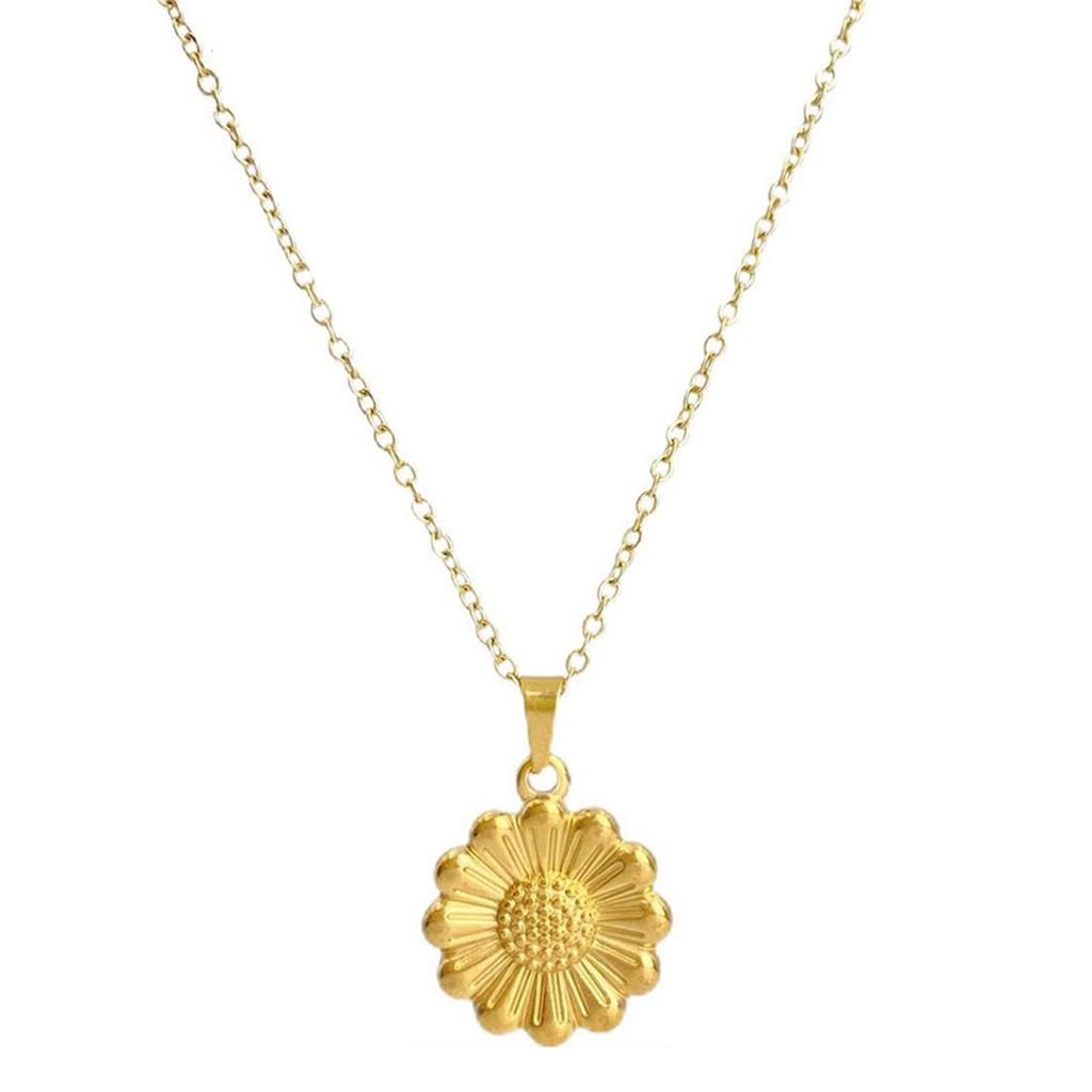 Stainless Steel Pendant Necklace For Women Golden Bowknot Design Hypo-allergenic Jewelry For Sensitive Skin