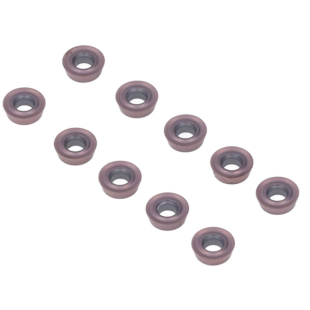 10Pcs Carbide Turning Inserts Indexable Coated for Wood Milling CNC Lathe Tools RDMT0802MOTN