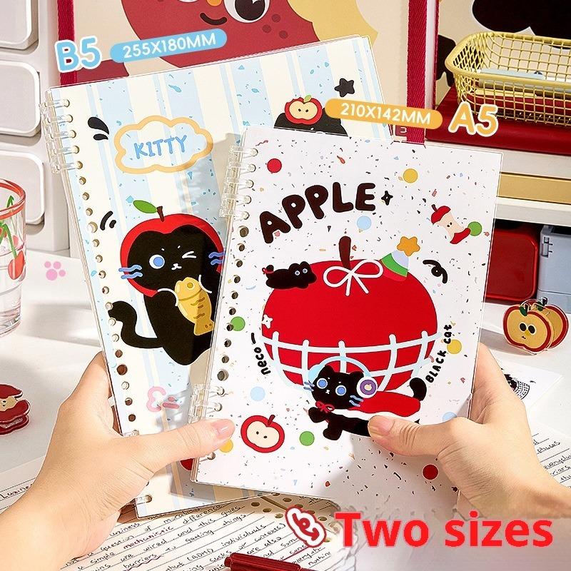 American Apple Loose-leaf Book High Value Coil Student Cute Girl Notebook Diary Stationery
