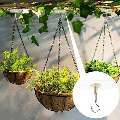 1Pcs Traceless Punch-Free Ceiling Hook Heavy Duty Wall Mounted Plant Flower Pot Hanging Bracket Storage Tool Strong