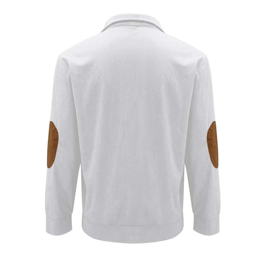 Herren Outdoor Kord Casual Stehkragen Langarm Sweatshirt Sportjacken