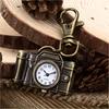 1 classic retro camera backpack keychain pendant watch for male and female students cartoon cute accessories