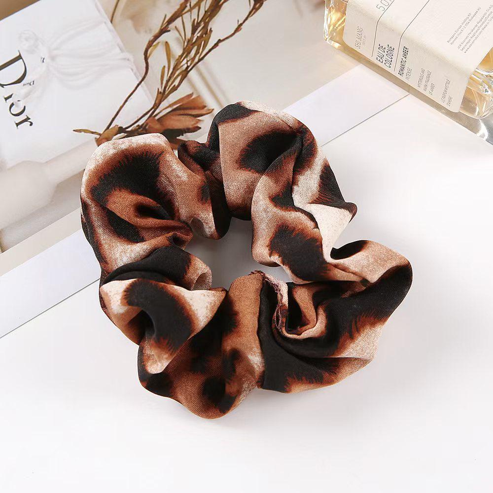 Durable High Elasticity Leopard Print Scrunchie for Adults